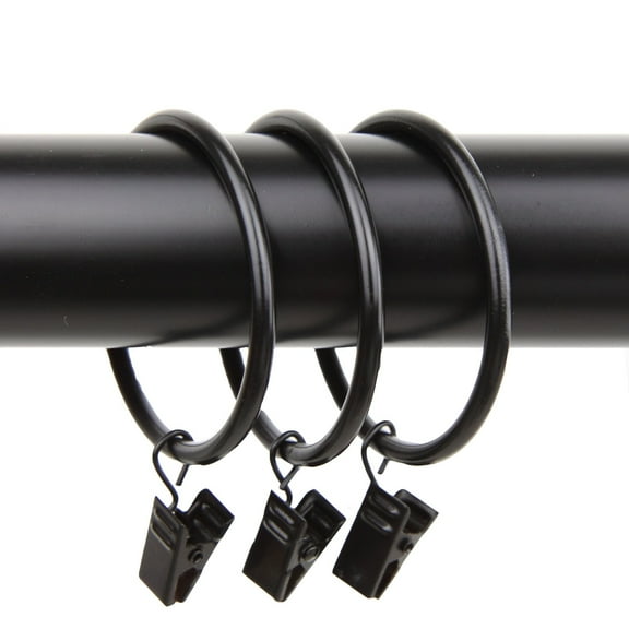 Decorative 2 inch Ring with Clip (Set of 10) - Black