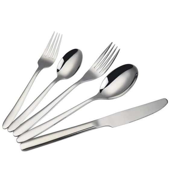 Parlynies 60 Pieces Stainless Steel Flatware Sets Kitchen Silverware Cutlery Set Service for 12