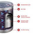 thumbnail image 4 of 12oz Tumblers Dark Purple Cartoon Unicorn Pattern Vacuum Insulated Stainless Steel Travel Tumbler Cups Mug with Lid and Straw for Beer,Coffee,Beverages with Cleaning Brush for Cold & Hot Drinks, 4 of 5