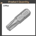 thumbnail image 3 of Uxcell 5pcs 1/4" Hex Shank T35 Head 1" Length Torx Screwdriver Bit, 3 of 6