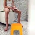 thumbnail image 4 of MOVTOTOP Yellow PVC Toilet Stool for Home Use Comfortable Firm and Durable 1 Piece, 4 of 8