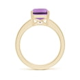 thumbnail image 2 of ANGARA Natural Octagonal 2.9 ct Amethyst Cocktail Ring with Diamonds in 14K Yellow Gold for Women (Size-10x8mm) | February Birthstone, Anniversary, Jewelry Gift for Women | Natural Amethyst Ring, 2 of 8