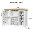 thumbnail image 5 of Farmhouse Coffee Bar Buffet Cabinet with Led Light, Wine Bar Cabinet with Storage, 5 of 7