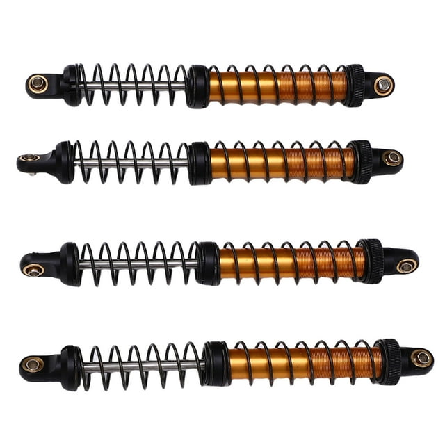 RC Shock Damper, 4Pcs Model Car Shock Damper 1/10 Dual Spring for Game Race Gold,Ti