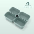 thumbnail image 3 of Cook with Color 4 Piece Snackle Box Pods with Lids, Sage, Portable and Dishwasher Safe, Well Suited for Sausces, Snacks, and Small Lunch Items, 3 of 10
