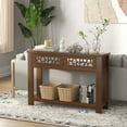 thumbnail image 4 of Gymax 2-tier Console Entryway Table w/ Drawers for Living Room Entrance Rustic Brown, 4 of 10