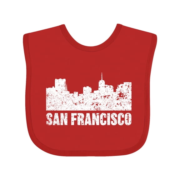 Inktastic San Francisco Skyline with Grunge Boys or Girls Baby Bib