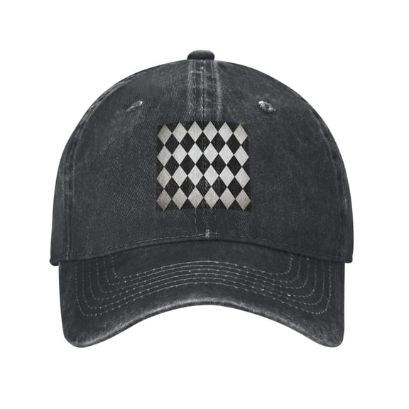 Washed Baseball Cap Power Harlequin Retro Adjustable Dad Hat Gift for Men Women Black