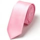 thumbnail image 1 of Corbata fina de color puro para hombre, estilo informal, con flechas estrechas (rosa), 1 of 7