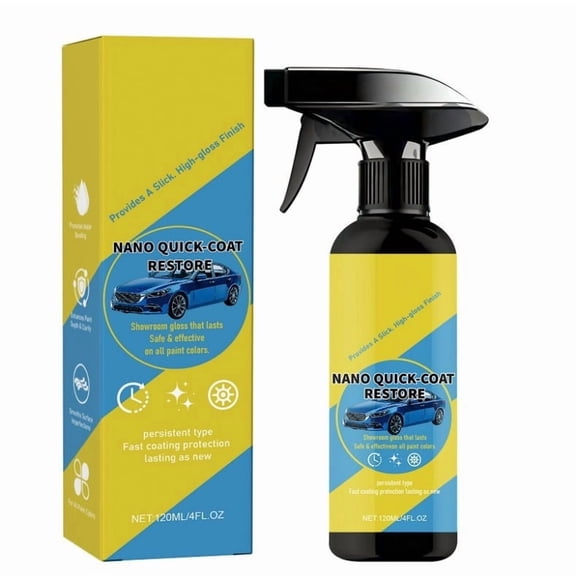 Car Coating Spray, Automotive Paint Sealant, Vehicle Protection Refurbishment With Mirror Finish Effect For Exterior Paint, Headlights Or Plastic Trim 120Ml