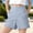 Light Blue, variant on Dressy Shorts for Women Only Moment Shorts for Women Cotton and Linen Soft High Waist Shorts for Home,Summer with Pockets, Travel and Beach Vacation Light Blue,L