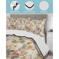 thumbnail image 4 of Quilts Twin-XL Size Bedding Set, White Pink Beige Peony Lightweight Quilted Comforter, Farmhouse Vintage Floral Botanical Soft Bedspread Coverlet with Pillow Covers for All Season, 68" x 98", 4 of 7