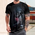 thumbnail image 4 of jowamay Skull Tshirts for Men Death Crew Neck Fashion Summer T Shirts Gothic Printed Tops Everyday Wear, 4 of 7