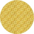 thumbnail image 1 of Ahgly Company Indoor Square Patterned Bold Yellow Area Rugs, 3' Square, 1 of 6