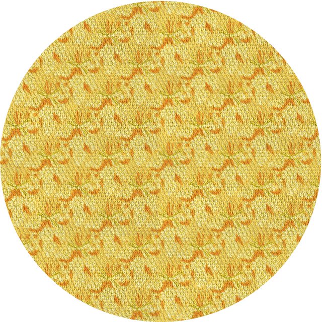 Ahgly Company Tapis Rond Lavable en Machine Intérieur Transitionnel Jaune Audacieux, 4 Pieds Rond