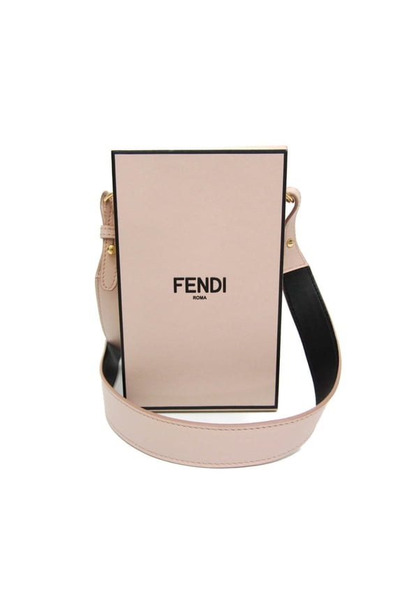 Pre-Owned Fendi Box 8BT339 Women's Leather Shoulder Bag Pink (Good)