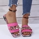 thumbnail image 5 of Zapatillas con punta abierta y plana para mujer, sandalias cómodas, informales, cómodas, para playa Wmkox8yii  ytu849, 5 of 9