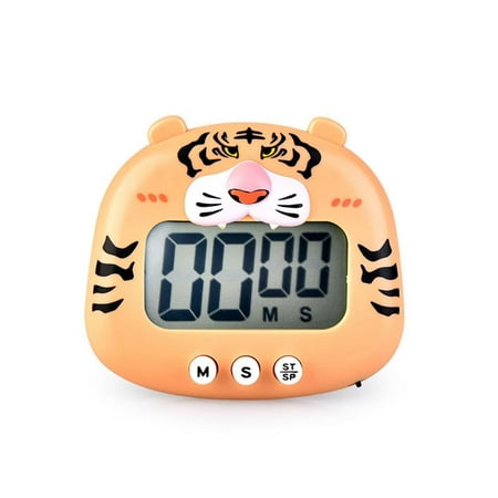 

BOOYOU Cartoon Tiger Timer Large Screen Digital Display Kitchen Cooking Timers Study Clock for Manual Counter Clock Yoga Sport Time Reminder