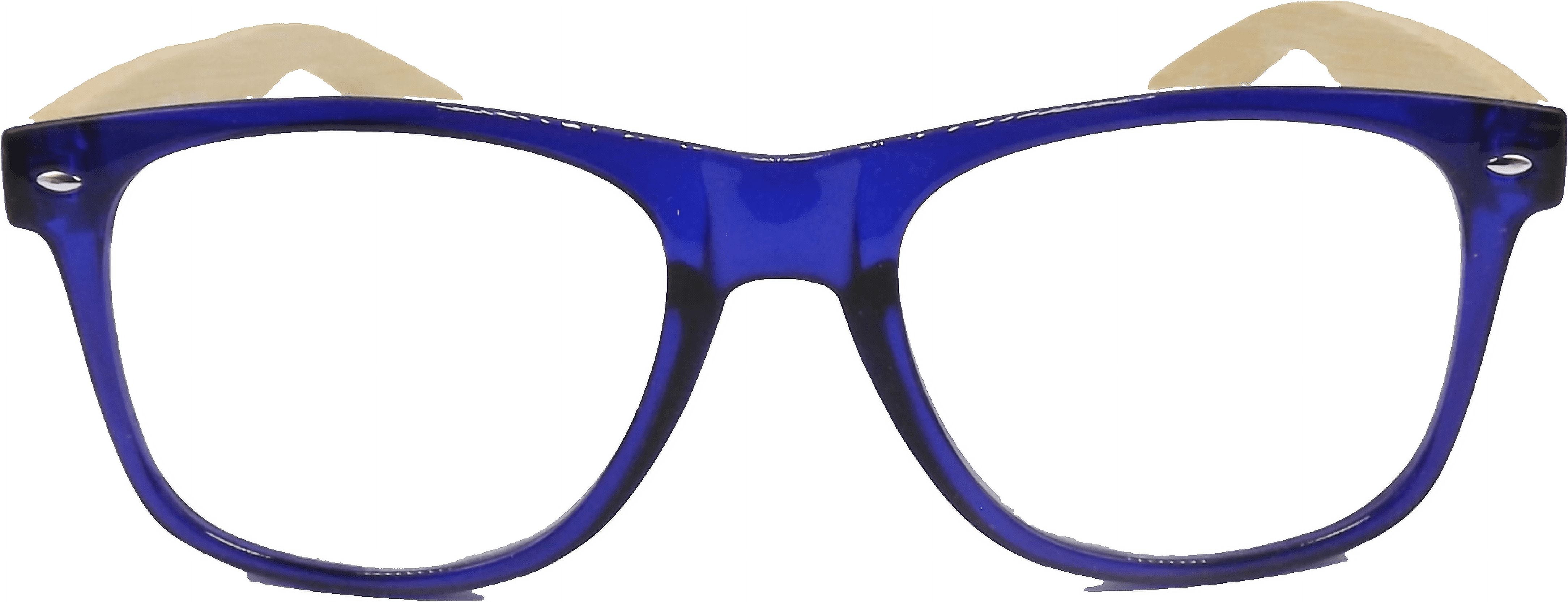 EYEGEMS Brand Men Women +1.50 Reading Glasses Eco Friendly Sustainable Unisex Bamboo Eyeglasses Blue 8471