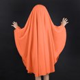 thumbnail image 4 of Wuxian Boys Girls Halloween Clothing Robe Cute Funny Print Solid Color Ankle-Length Fancy Party Dress Up Robe Hooded Coat,Orange,7-8 Years, 4 of 8