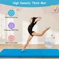 thumbnail image 7 of Resenkos Gymnastics Mat, Exercise Tumbling Mat,6 x 2 FT Tri-Fold Gym Mat with Handles and Removable Zippered Cover-Blue, 7 of 7