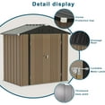 thumbnail image 3 of PUKAMI Outdoor Storage Shed with Floor, 6x4 FT Utility Tool Shed Storage House with Lockable Door, Steel Anti-Corrosion Garden Shed Outdoor Metal Shed for Garden Backyard Patio Lawn, 3 of 8