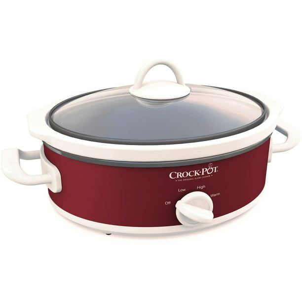 Crock-Pot Casserole Crock Mini Oval Slow Cooker, 2.5-Quart, Red ...
