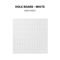 Pegboard Wall Panel 28x28cm | Perforated Hole Plate for Garage Kitchen Office Storage | Plastic Grid Panel for Tools Crafts Supplies | 1 Panel with 2 Mounting Films