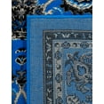 thumbnail image 5 of Unique Loom Sialk Hill Collection Area Rug - Washington (8' Square Dark Blue/Black) Floral Traditional Perfect For Living Room Bed Room Dining Room Office, 5 of 8
