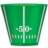 Football Party Tailgate Cocktail Tumblers Plastic Reusable Drink Cups, 24 CT, 9 oz., Green White