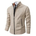 Autumn And Winter Jersey Men‘s Casual Sports Coat Solid Color Stand