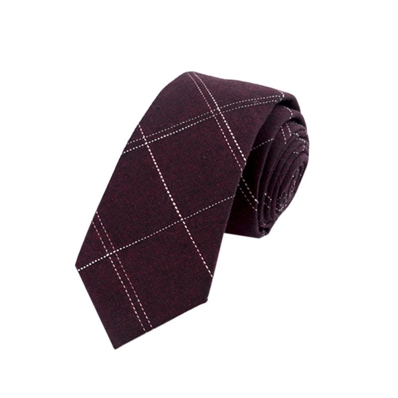 MenS Suit Tie Classic MenS Pulple Plaid Necktie formal Wear Business Ties Male Skinny Slim Ties,Purple 