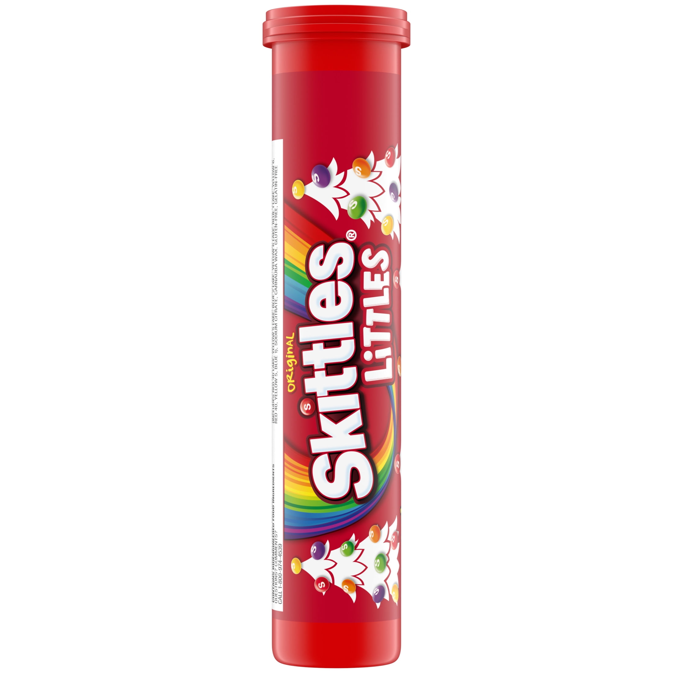 (2 pack) Skittles Littles Original Chewy Christmas Candy Minis, 1.9 oz Shelf Stable Plastic Tube