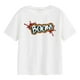 thumbnail image 2 of Camiseta de manga corta para mujer, ropa de calle elegante de dibujos animados de verano, camisetas con cuello redondo para vacaciones, compras en la Blanco, 2 of 9