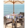 thumbnail image 3 of Outdoor Tablecloths with Umbrella Hole & Zipper, Blue Purple Gnomes 54x54 Inch Square Tablecloths, Spring Country Hydrangea Flower Leaf Waterproof Table Cloth, Patio/Pool/Picnic Table Covers, 3 of 8
