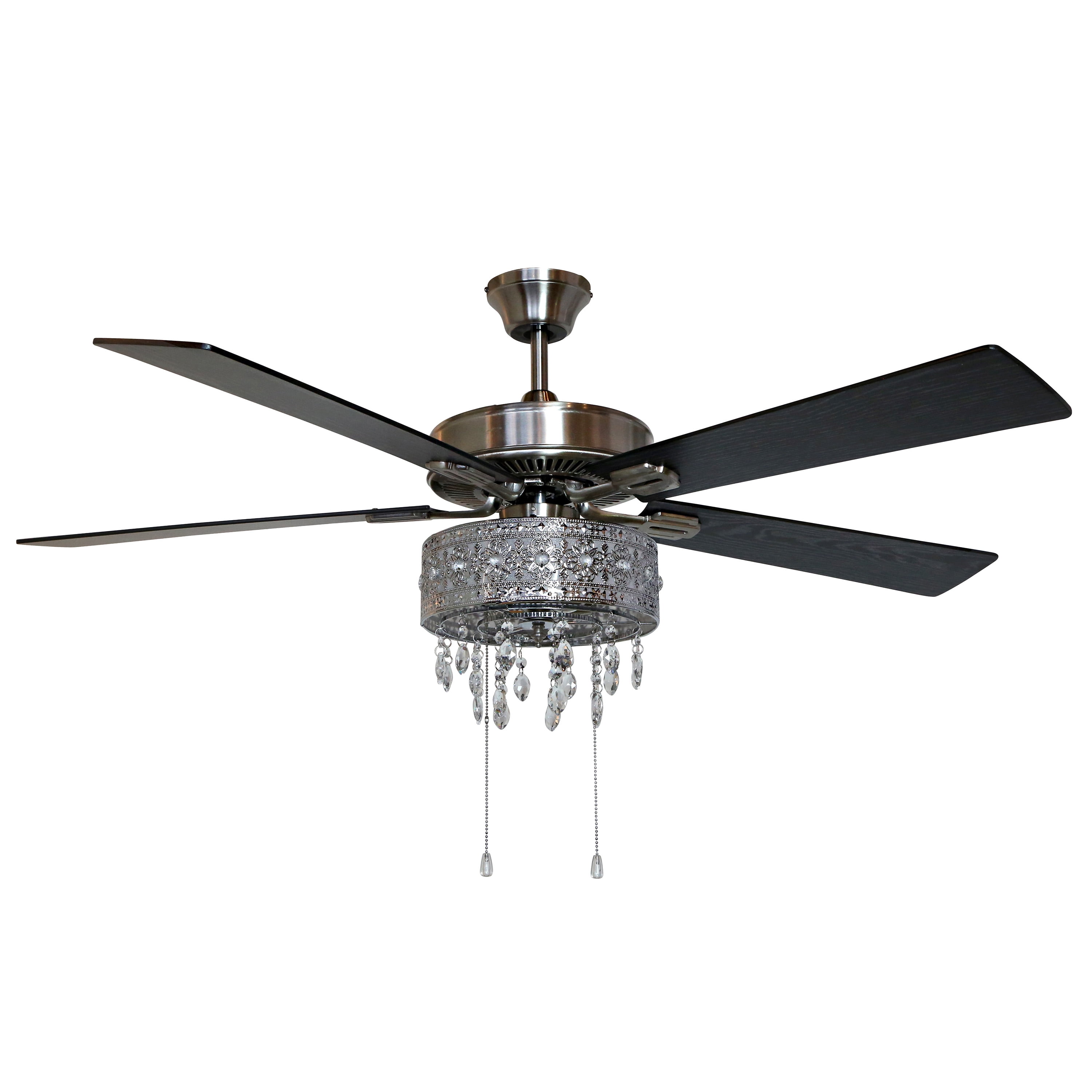 River of Goods 52″ Grandeur Crystal Chandelier LED Ceiling Fan with Light Sansujyuku sansujyuku.com