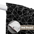 thumbnail image 4 of Swag Valance Curtains for Windows, Black Geometric Stripes Light Filtering Kitchen Curtains with Rod Pocket, Modern Minimalism Abstract Lines Window Treatment Valances for Living Room, 36x45 - 2 PCS, 4 of 9