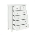 thumbnail image 5 of Aukfa 6 Drawer Tall Dresser Chest of Drawers Storage Cabinet for Bedroom Living Room,White, 5 of 8