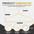 thumbnail image 2 of Techzoo Premium beige Velvet Hangers 25 Pack - Space Saving Felt Hanger, Non Slip Clothes Hangers for Closet, Heavy Duty Hanger for Coats, Shirts & Pants, 360° Swivel Hook, Hold Up to 10 lbs, 2 of 7