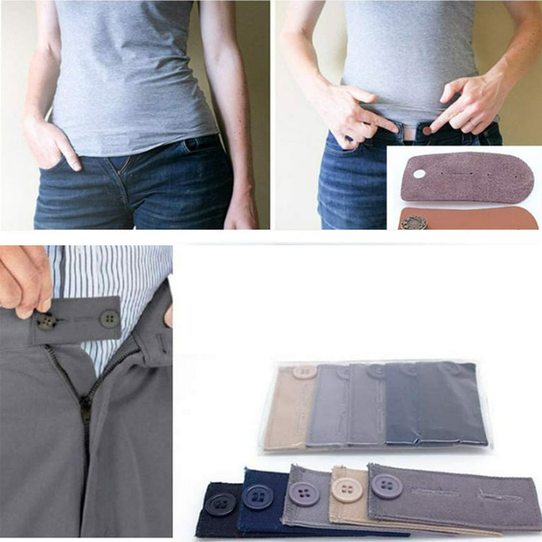 9 PCS Elastic Waistband Extenders, Adjustable Waist Extenders for Pants for  Women and Men, Pregnancy Pants Extender Jeans Pants Button Extender (9  Colors) 