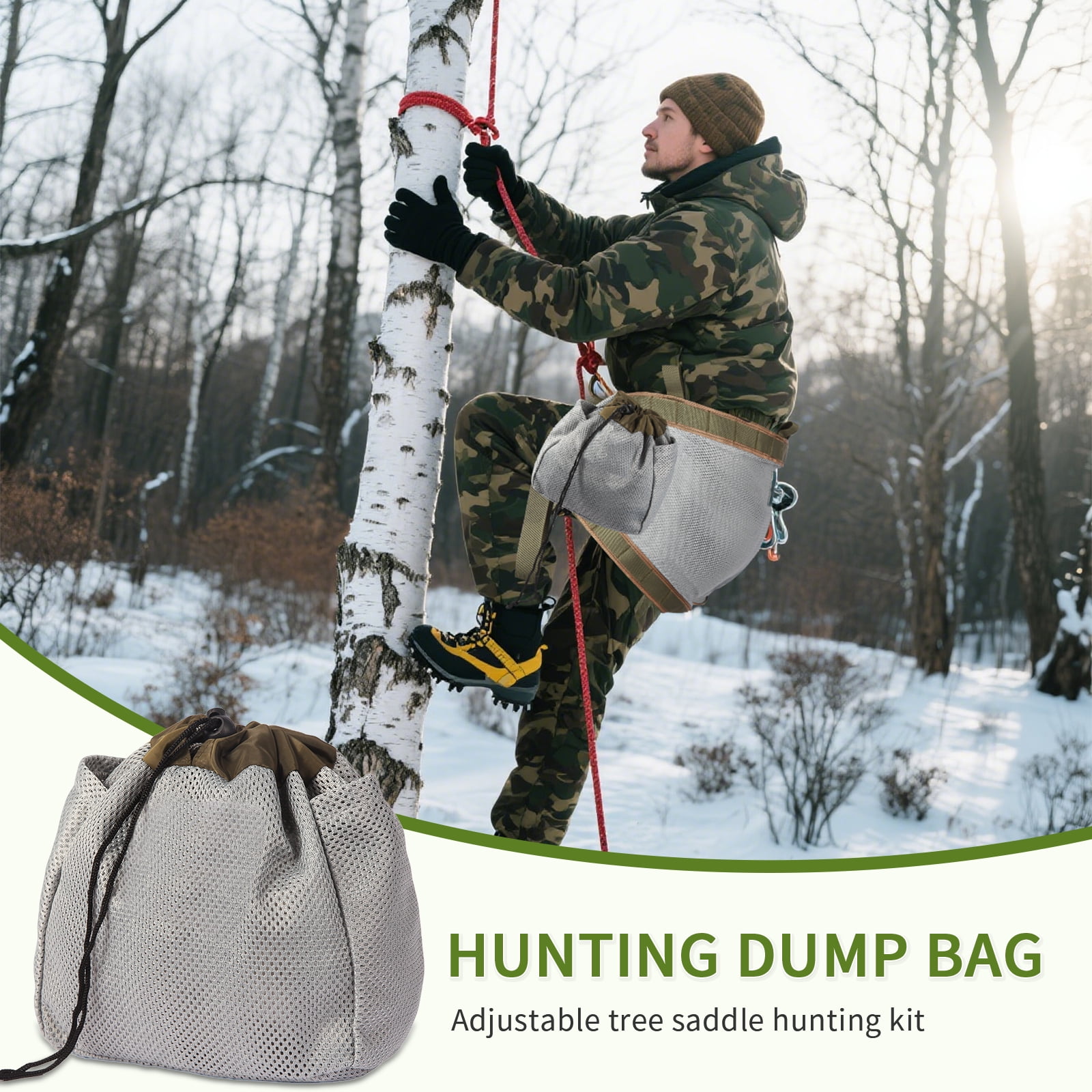 HYIUNOVA Hunting Tree Saddle Ultralight 2.2 lb Breathable Mesh, 300 lb Capacity, 1-Pack