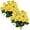 Yellow, variant on Blecry Artificial Begonia Flower, Realistic Silk Geranium for Wedding Home Decor, Faux Flower Arrangement for Living Room and Table Centerpiece, Blue