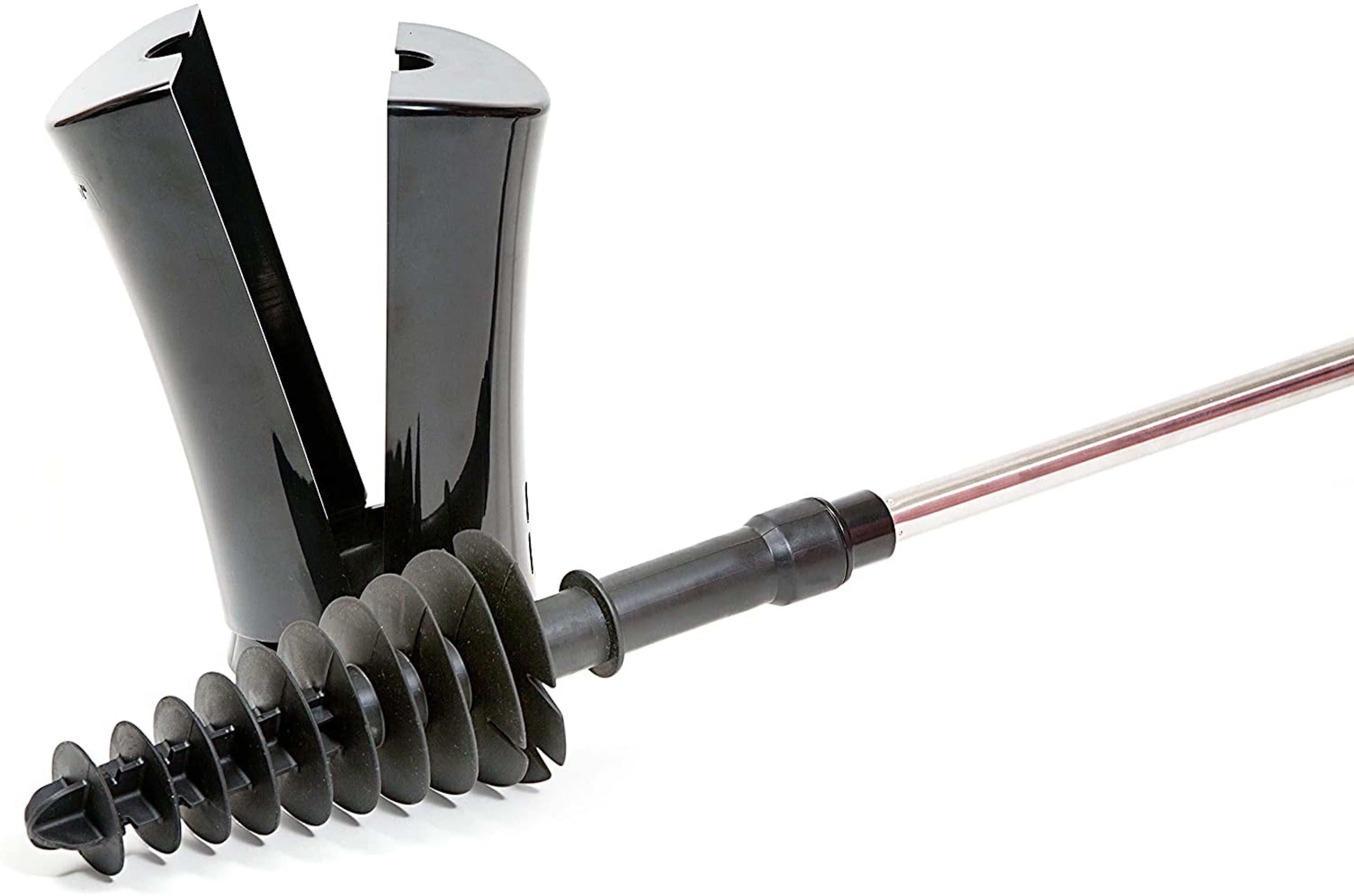 (3 pack) ToiletShroom Plunger with Stainless Steel Handle and Caddy Holder, 2 Piece