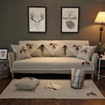 thumbnail image 3 of 1pc Elk Pattern Sofa Protective Cover Decorative Sofa Cover for Living Room Gray (90*90CM), 3 of 8