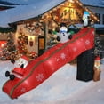 thumbnail image 4 of 9FT Christmas Inflatable Slide Decor with Santa, Snowman, Penguin & Gingerbread Man – LED Lit, Outdoor Decoration for Yard Holiday Ambiance,Christmas Decor, 4 of 7