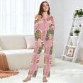 thumbnail image 6 of FORMRS Womens Pajama Set Long Sleeve Top and Pants with Pockets Soft Comfy Lounge Sleepwear, Sizes S-2XL, Pink Christmas House, 6 of 7