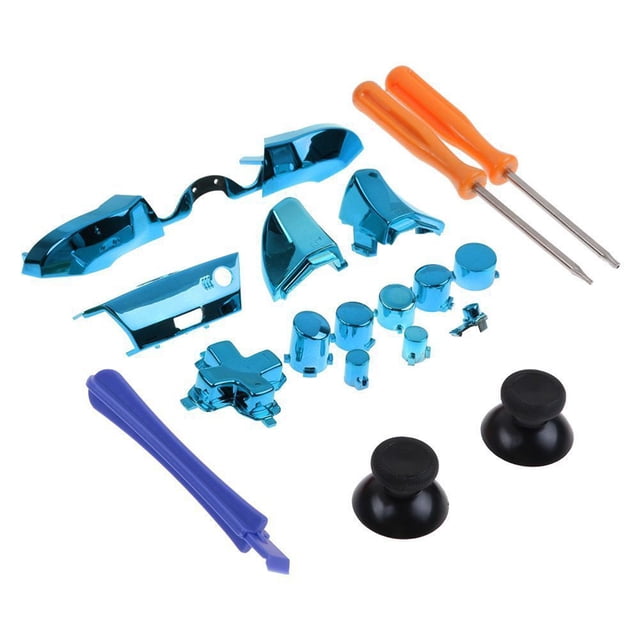 Methold Juego completo de botones de disparo RB LB Bumper RT LT, Kit Mod para One S Slim Videojuegos y accesorios Azul