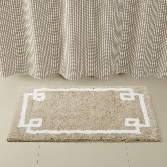 Madison Park Evan High Pile Cotton Tufted Bath Rug, 24x40" - Grey