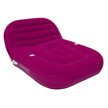 Double Raspberry - SUN COMFORT COOL SUEDE Double Chaise Lounge, Raspberry