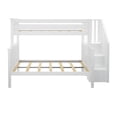 thumbnail image 4 of Max & Lily Solid Wood Twin over Full with Staircase for Kids, White, 4 of 13